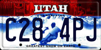 UT license plate C284PJ