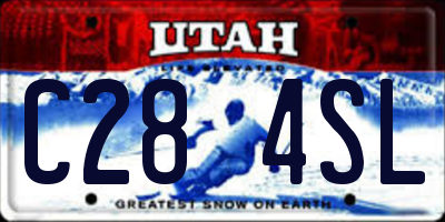 UT license plate C284SL