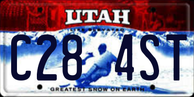 UT license plate C284ST