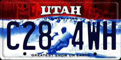 UT license plate C284WH