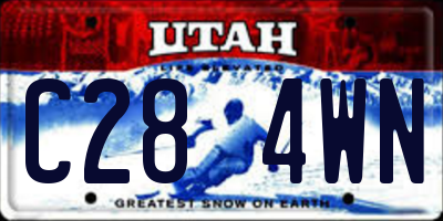 UT license plate C284WN