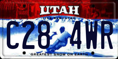 UT license plate C284WR