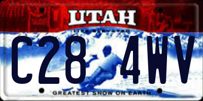 UT license plate C284WV