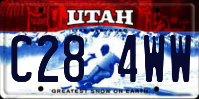UT license plate C284WW