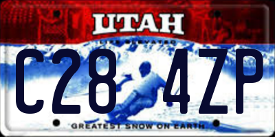 UT license plate C284ZP