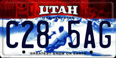 UT license plate C285AG
