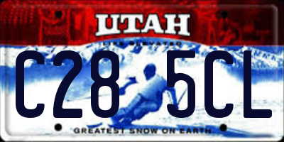 UT license plate C285CL