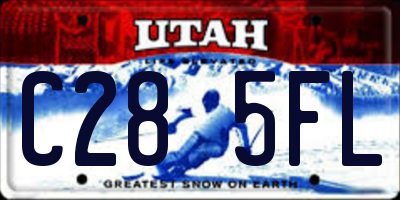 UT license plate C285FL