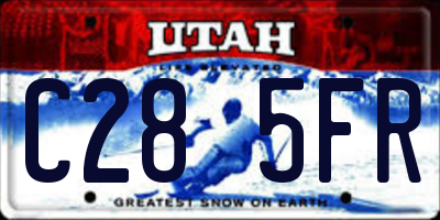 UT license plate C285FR