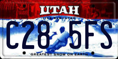 UT license plate C285FS
