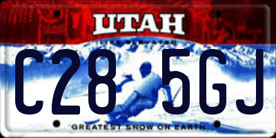 UT license plate C285GJ