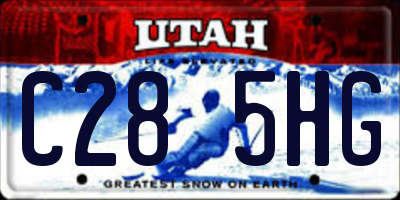 UT license plate C285HG
