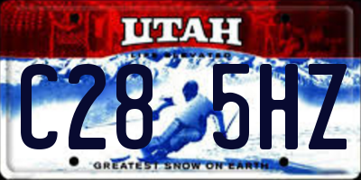 UT license plate C285HZ