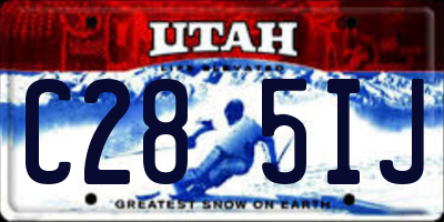 UT license plate C285IJ