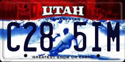 UT license plate C285IM