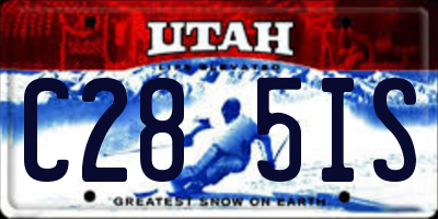 UT license plate C285IS