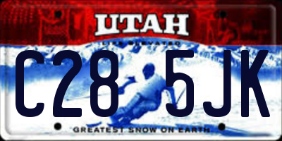 UT license plate C285JK