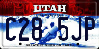 UT license plate C285JP
