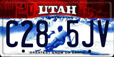 UT license plate C285JV