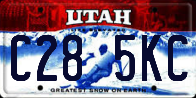 UT license plate C285KC