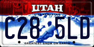UT license plate C285LD