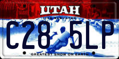 UT license plate C285LP
