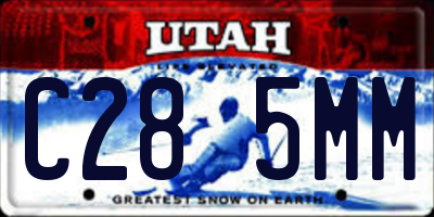 UT license plate C285MM