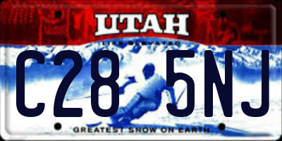 UT license plate C285NJ