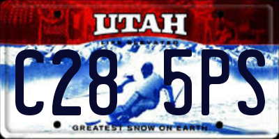 UT license plate C285PS