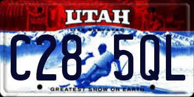 UT license plate C285QL