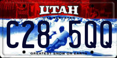UT license plate C285QQ