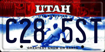 UT license plate C285ST