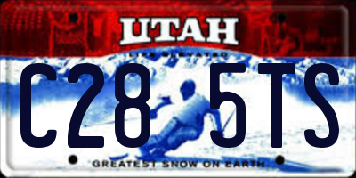 UT license plate C285TS