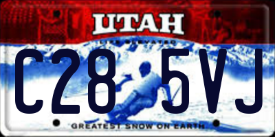 UT license plate C285VJ