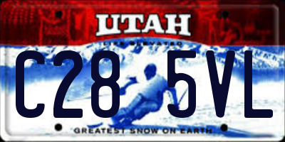UT license plate C285VL