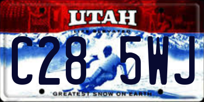 UT license plate C285WJ