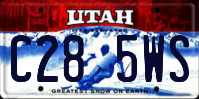 UT license plate C285WS
