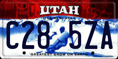 UT license plate C285ZA