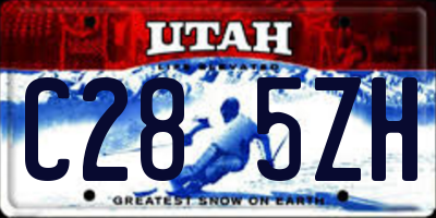 UT license plate C285ZH
