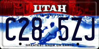 UT license plate C285ZJ