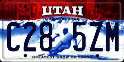 UT license plate C285ZM