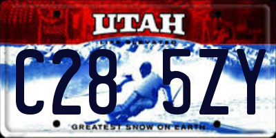 UT license plate C285ZY