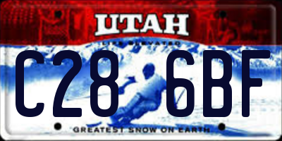 UT license plate C286BF