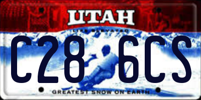 UT license plate C286CS
