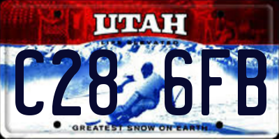UT license plate C286FB