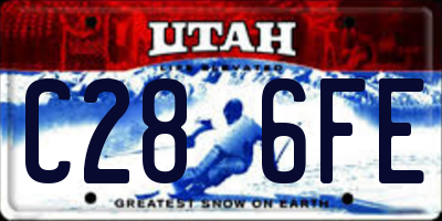 UT license plate C286FE