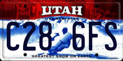 UT license plate C286FS
