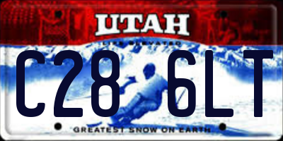 UT license plate C286LT