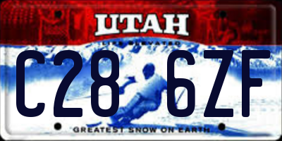 UT license plate C286ZF