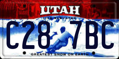 UT license plate C287BC